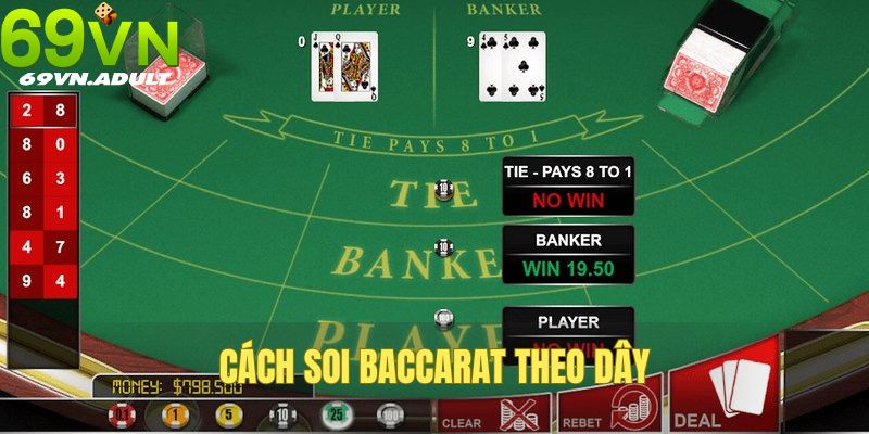 Cách soi Baccarat theo dây luôn hiệu quả